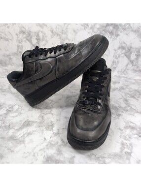 Nike Air Force 1 Low VT PRM Black Leather Size 12 Men’s 472514-001 Rare AF1